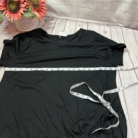 NWT boutique Classic Womens tee shirt tunic Top twist knot hemline - Picture 10 of 10